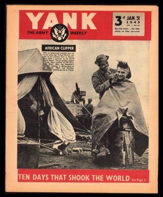 Vintage 1943/jan 31 " Yank Army Weekly " The Fall Of Tripoli/sylvia Opert Pin - Up