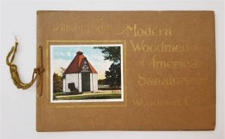 Antique Modern Woodmen Of American Sanatorium Woodmen Co Photo Lithos Color Book