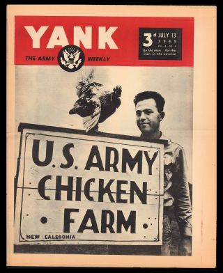 Vintage 1945/jul 13 " Yank Army Weekly " Ordeal At Okinawa/ann Miller Pin - Up Girl