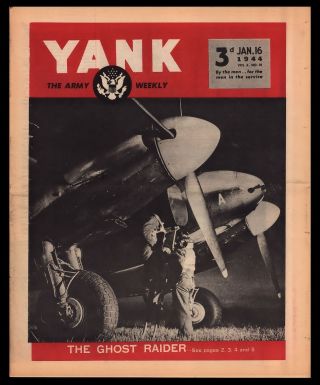 Vintage 1944/jan 16 " Yank Army Weekly " Ghost Raider/virginia Mayo Pin Up Girl