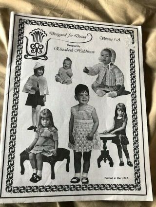 1 Vintage Crochet Book Patterns For Babies & Kids By Elizabeth Hiddleson