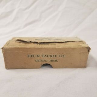 Flatfish P8 Vintage Fishing Lure Helin Tackle Detroit MI Box 4