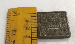 Vintage bronzeTRIBAL BRASS DIE STAMP MOLD FOR JEWELRY FROM INDIA GH - 764 2