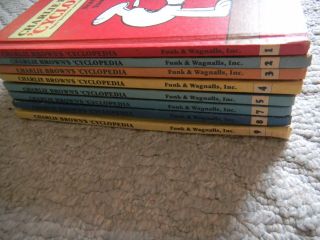 Vintage 1980 ' s Charlie Brown ' s Cyclopedia Hardcover Set 2
