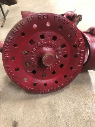 Antique John Blue Co RED CHIEF S - 17 Corn Sheller Grinder Big Wheel 6