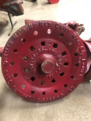 Antique John Blue Co RED CHIEF S - 17 Corn Sheller Grinder Big Wheel 7