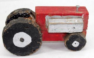 C.  1950 Primitive Folk Art Wood Case Tractor Made By 10 Year Old Farmboy