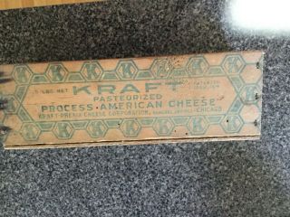 Antique Kraft Brick Process American Cheese Wooden Box