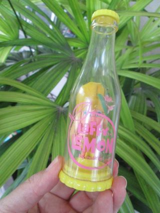 Vintage Liddle Kiddles Laffy Lemon Kola Cola Soda Pop Bottle Little Doll Yellow 6