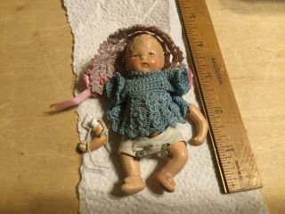 Vintage German Composition Baby Doll,  Arms Need Restring,  Larger Scale
