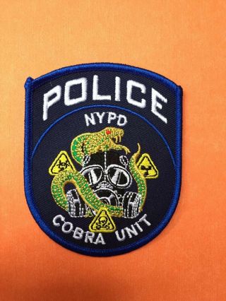 Nypd York City Police Department Cobra Unit Patch.