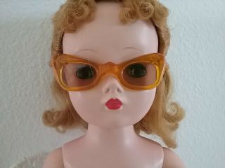 Vintage Yellow Plastic Cat Eye Sun Glasses,  Fit Cissy.  France Depose
