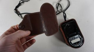 Vintage Meter Weston Model 720 - Antique Camera Exposure Meter In Leather Case 4