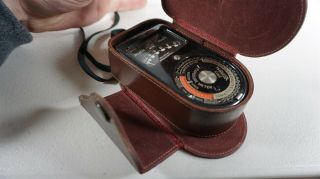 Vintage Meter Weston Model 720 - Antique Camera Exposure Meter In Leather Case 5