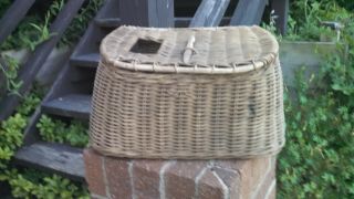 Vintage Fishing Basket Wicker