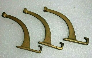 Set of 3 Vintage Metal Coat Hat Hooks Mounting Hooks (B007) 2