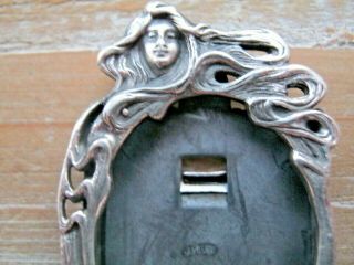 Gorgeous Nouveau Style English Hallmarked Sterling Silver Miniature Photo Frame 2