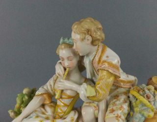 Antique Large Jean Gille Vion Baury French Porcelain Figurine of Young Pare 19C 2