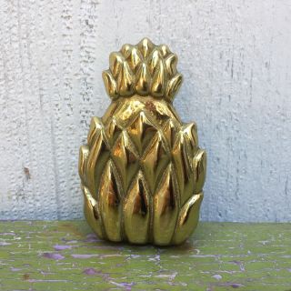 Vintage Virginia Metal Craft Pineapple Heavy Metal Brass Paper Clip 1979