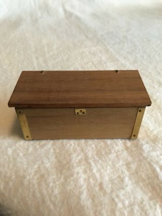 Miniature Antique/vintage Doll House Wood Furniture Hope Chest/Trunk 2