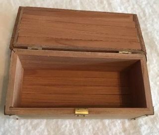 Miniature Antique/vintage Doll House Wood Furniture Hope Chest/Trunk 3