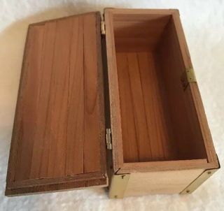 Miniature Antique/vintage Doll House Wood Furniture Hope Chest/Trunk 5