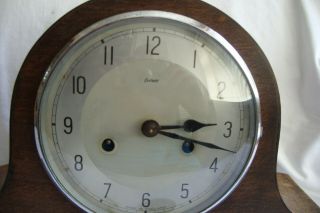 Early 20th Century Oak Cased Enfield 8 Day Chiming Mantle Clock. 2