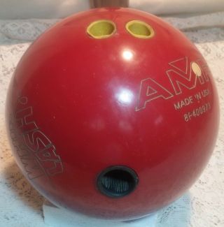 Vintage Columbia 300 Whiplash 15 Lb 9.  2 Oz Bowling Ball Red Drilled