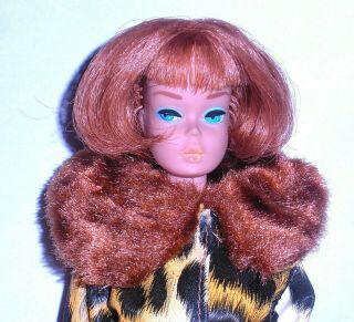 Vintage Mod 1970s Barbie Maddie Mod Hong Kong Clone Groovy Fur Jacket,  Boots