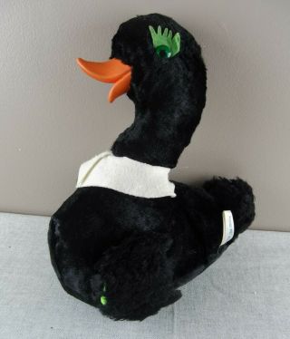 Vintage Rushton Large Black Swan Plush Rubber Beak