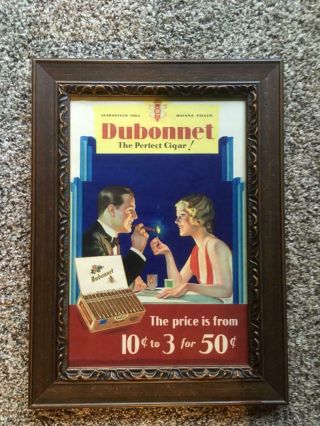 Antique Dubonnet Cigar Advertising Sign