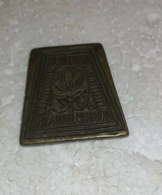 Vintage Tribal Brass Die Stamp Mold For Jewelry From India Gh - 912