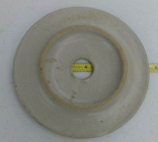Antique Butter Churn Lid 4 Crock Top Stoneware Vintage 7 Inch