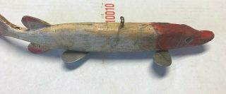 3 Old Vintage Fishing Lures Decoys HRI tri hook one weighted 5