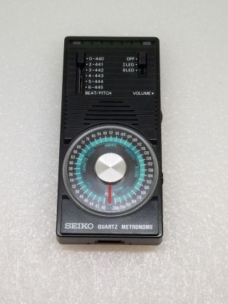 Vintage Selko Quartz Metronome Model Sqm - 349 W/case W/o Stand
