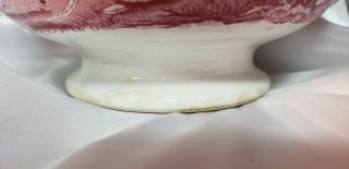 Petrus Regout Maastricht Bowl Miller made in Holland Red Transferware Antique 3