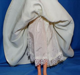 Vintage Barbie Tammy Tressy Lilli Stunning Satin Lace Wedding Gown Dress Slip 4