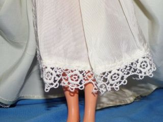 Vintage Barbie Tammy Tressy Lilli Stunning Satin Lace Wedding Gown Dress Slip 5