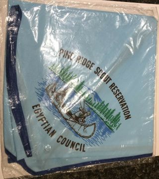 Egyptian Council Scout Camps Pine Ridge Neckerchief Blue W Blue Cl1