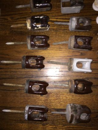 Antique Electric Knife Switches and insulators Porcelain Bases VG 5