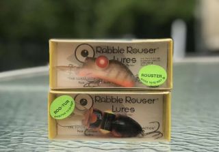 2 Vintage Rabble Rouser Lures (roo - Tur) & (rouster)