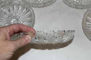 12 Antique ABP Cut Glass Berry Bowls Hobstars Pattern - Some Chips - Read 3
