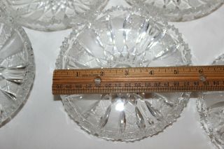 12 Antique ABP Cut Glass Berry Bowls Hobstars Pattern - Some Chips - Read 6