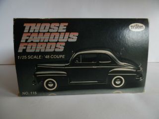 Vintage Testors Black 48 Coupe Kit 115 5