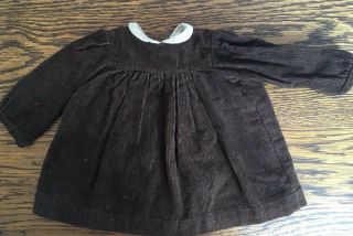 Vintage Sasha Brown Cord Dress Suitable For 16 Inch Girl Doll