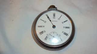 Antique Waltham Grade 825 18s 17 Jewel Pocket Watch Parts Repair Good Balance