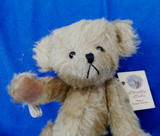 CHUBBY CUBS ARTIST SIGNED VINTAGE design MOHAIR JOINTED TEDDY BEAR 11 INCH 2