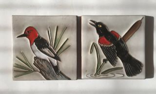 Vintage 1977 Mckusick Southwest Desert Birds 4 3/8 “ Tile Artist Signed