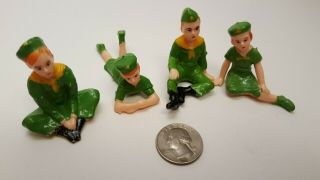 Vintage Girl Scout & Boy Scout Cake Toppers - Hong Kong - Plastic - 1950s - 1960s