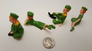 Vintage Girl Scout & Boy Scout Cake Toppers - Hong Kong - Plastic - 1950s - 1960s 3